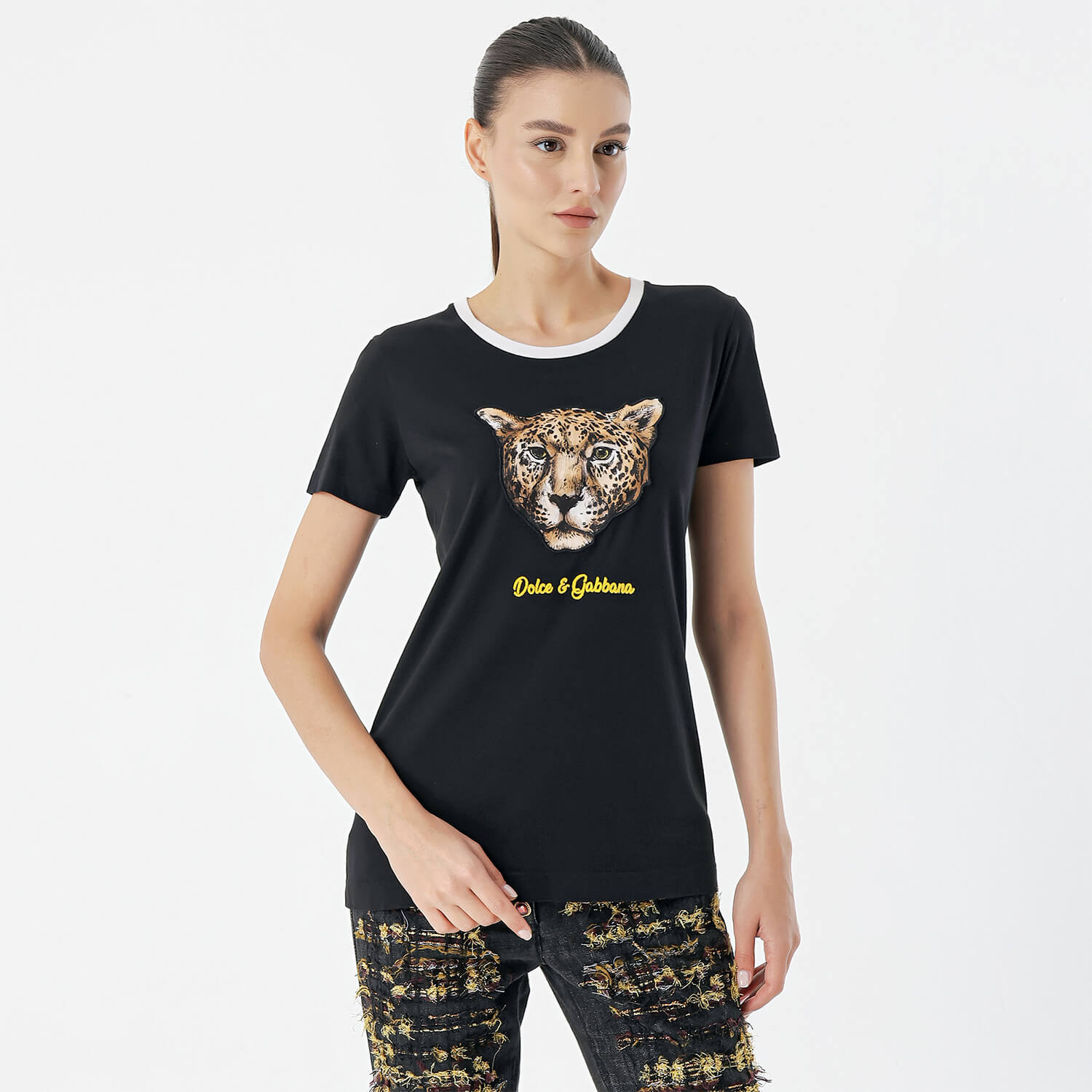 Dolce&Gabbana - Black Tiger Print Tshirt